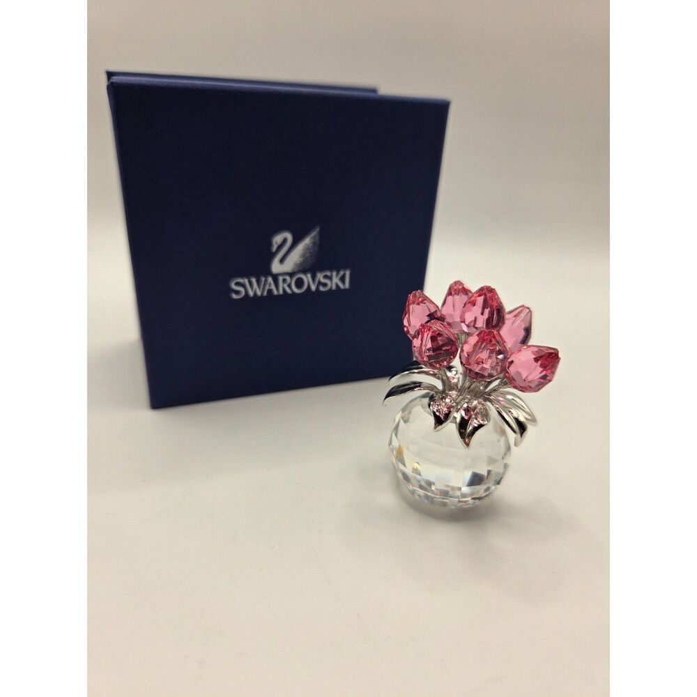 1849. Swarovski Crystal Rose Tulip Figurine Model